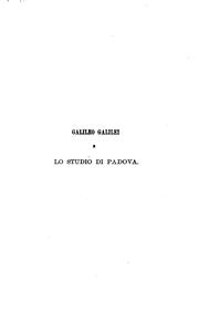 Cover of: Galileo Galilei e lo studio di Padova