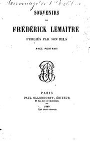 Cover of: Souvenirs de Frédérick Lemaître