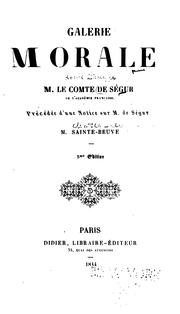 Cover of: Galerie morale by Louis-Philippe comte de Ségur