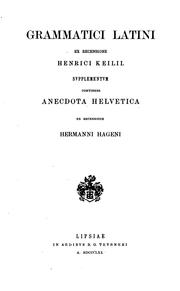 Cover of: Grammatici latini by Heinrich Keil