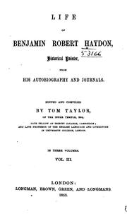 Cover of: Life of Benjamin Robert Haydon: historical painter, from his autobiography and journals