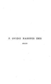 Cover of: P. Ovidii Nasonis Ibis