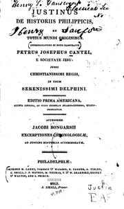 Cover of: Justinus De historiis Philippicis, et totius mundi originibus by Marcus Junianus Justinus