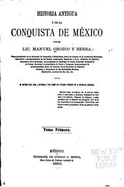 Cover of: Historia antigua y de la conquista de México