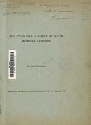 Cover of: Pygidiidæ: a family of South American catfishes