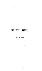 Cover of: Saint Louis et son siècle