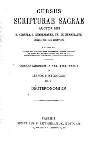 Cover of: Commentarius in Deuteronomium