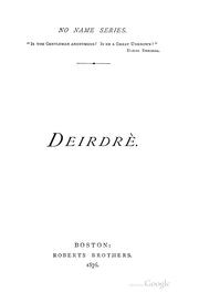 Cover of: Deirdré.