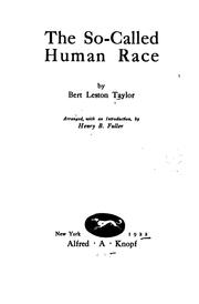 Cover of: The so-called human race