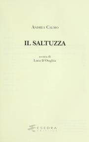 Cover of: Il Saltuzza by Andrea Calmo
