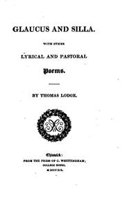 Cover of: Glaucus and Silla by Thomas Lodge