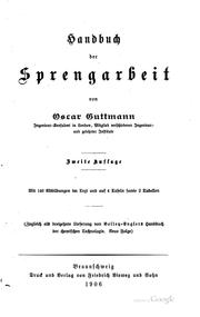 Cover of: Handbuch der sprengarbeit