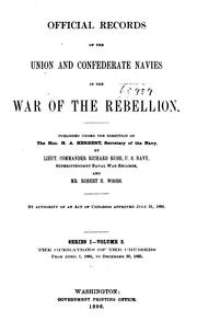 Cover of: Official records of the Union and Confederate navies in the war of the rebellion ...
