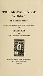 Cover of: The morality of woman: and other essays