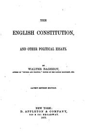 Cover of: The English constitution by Walter Bagehot