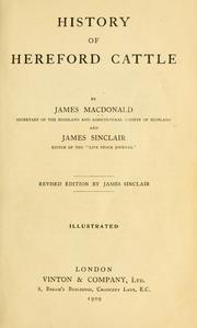 Cover of: History of Hereford cattle by Macdonald, James