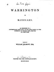 Cover of: Warrington in M.CCCC.LXV.: As described in a contemporary rent roll of the Legh family, in the possession of Thomas Legh, esquire, of Lyme park.