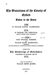 Cover of: The visitations of the county of Oxford taken in the years 1566