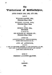 Cover of: visitations of Bedfordshire: annis Domini 1566, 1582, and 1634.