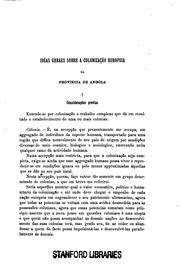 Cover of: Idéas geraes sobre a colonização europeia da provincia de Angola: memoria