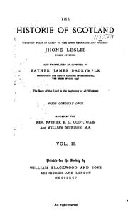 Cover of: The historie of Scotland by Leslie, John