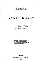 Memoir of Annie Keary by Eliza Harriet Keary