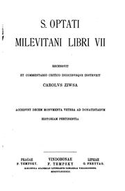 Cover of: S. Optati Milevitani libri VII.