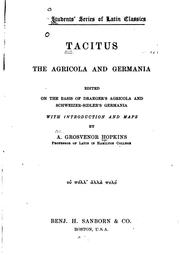 Cover of: The Agricola and Germania by P. Cornelius Tacitus