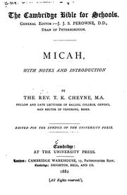 Cover of: Micah