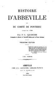 Cover of: Histoire d'Abbeville et du comté de Ponthieu jusqu'en 1789