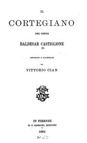 Cover of: cortegiano del conte Baldesar Castiglione