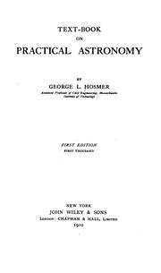 Cover of: Text-book on practical astronomy by George L. Hosmer