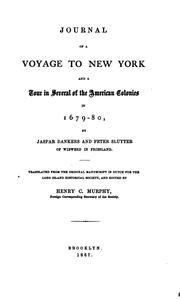 Cover of: Journal of a voyage to New York | Jasper Danckaerts