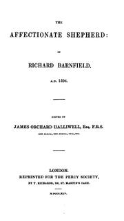 Cover of: The affectionate shepherd by Richard Barnfield