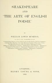 Cover of: Shakespeare and "The arte of English poesie". by William Lowes Rushton