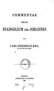 Cover of: Commentar über das Evangelium des Johannes