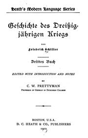 Cover of: Geschichte des dreissig-jährigen kriegs by Friedrich Schiller