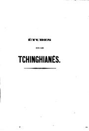 Cover of: Études sur les Tchinghianés; ou, Bohémiens de l'Empire ottoman