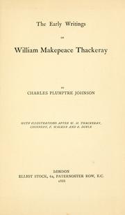 Cover of: The early writings of William Makepeace Thackeray