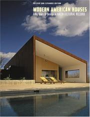 Cover of: Modern American houses: fifty years of design in Architectural record