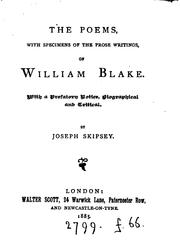 Cover of: The poems by William Blake