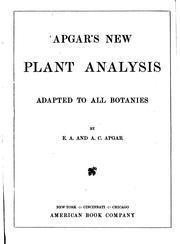 Cover of: Apgar's new plant analysis, adapted to all botanies