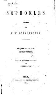 Cover of: Sophokles by Sophocles