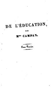 Cover of: De l'éducation