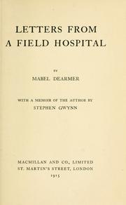 Cover of: Letters from a field hospital