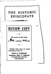 Cover of: The historic episcopate. by Robert Ellis Thompson