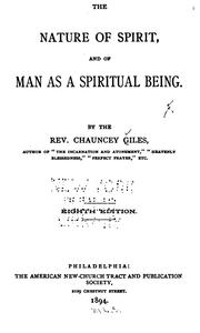 Cover of: The nature of spirit by Chauncey Giles