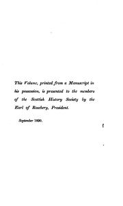 Cover of: A list of persons concerned in the rebellion: transmitted to the Comissioners of Excise by the several supervisors in Scotland in obedience to a general letter of the 7th May, 1746, and a supplementary list with evidences to prove the same