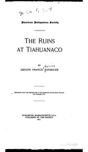 Cover of: The ruins at Tiahuanaco