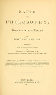 Cover of: Faith and philosophy by Henry Boynton Smith